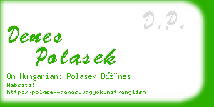 denes polasek business card